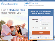 Tablet Screenshot of medicareinfo.org